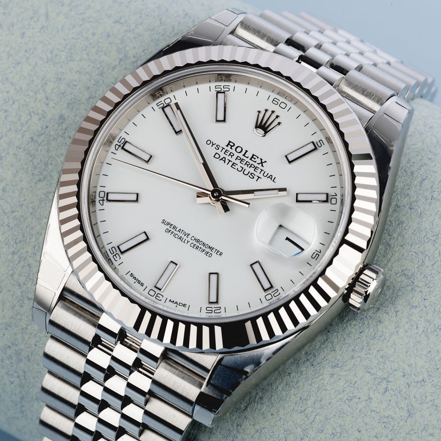 Rolex Datejust 41 White Dial Gold & Steel Men's Watch M126334-0009