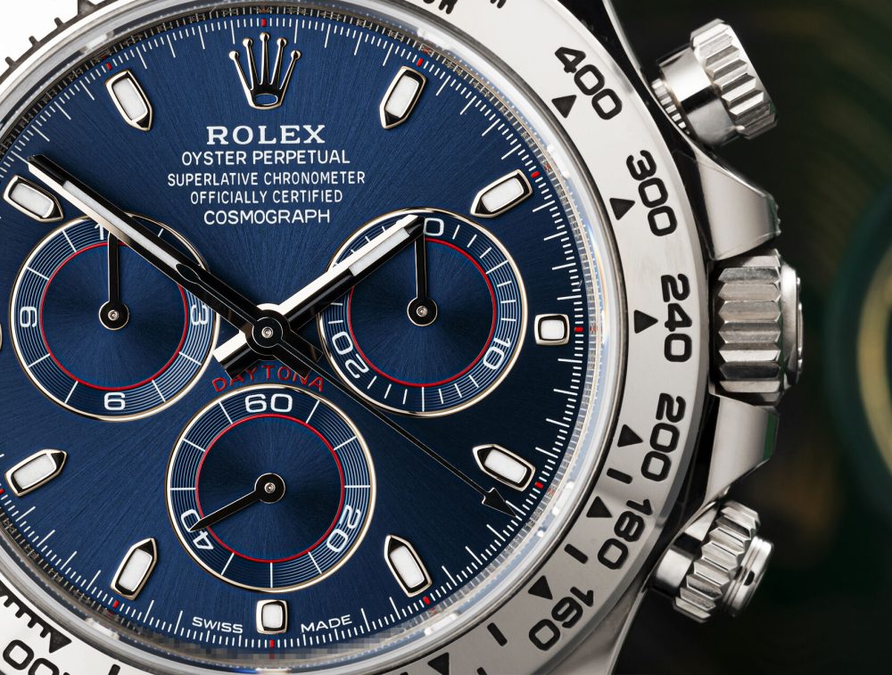 ROLEX COSMOGRAPH DAYTONA WHITE GOLD BLUE DIAL 116509