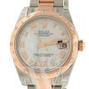 Datejust 31 White Mother of Pearl Roman Large VI set with Diamond Dial Diamond Bezel 18K Rose Gold Two Tone Ladies Watch 178341