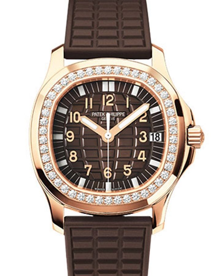 Patek Philippe Aquanaut Luce Automatic Diamond Brown Dial Ladies Watch 5068R-001