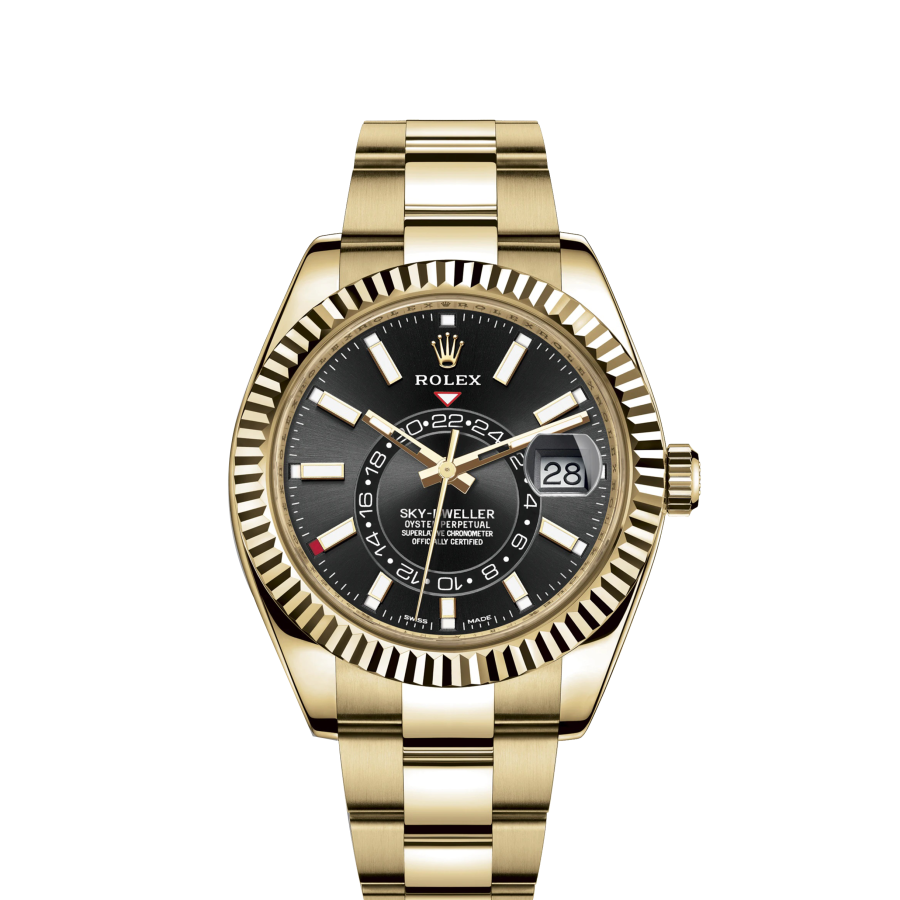 Rolex Sky-Dweller 42mm, 18k Yellow Gold, Ref# 326938-0004