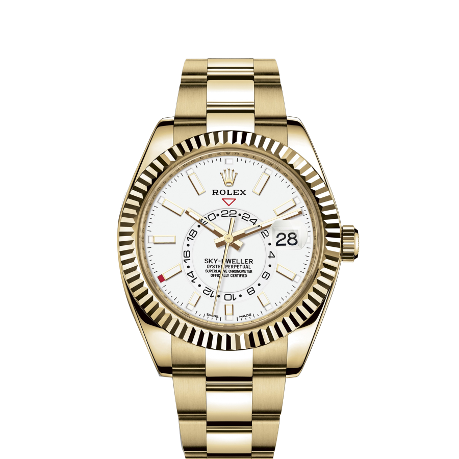 Rolex Sky-Dweller 42mm, 18k Yellow Gold, Ref# 326938-0005