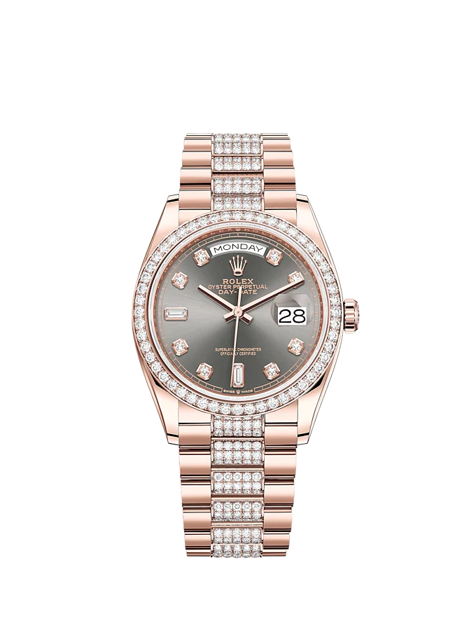 Rolex Day-Date, 36mm, 18k Everose Gold, Ref# 128345rbr-0053