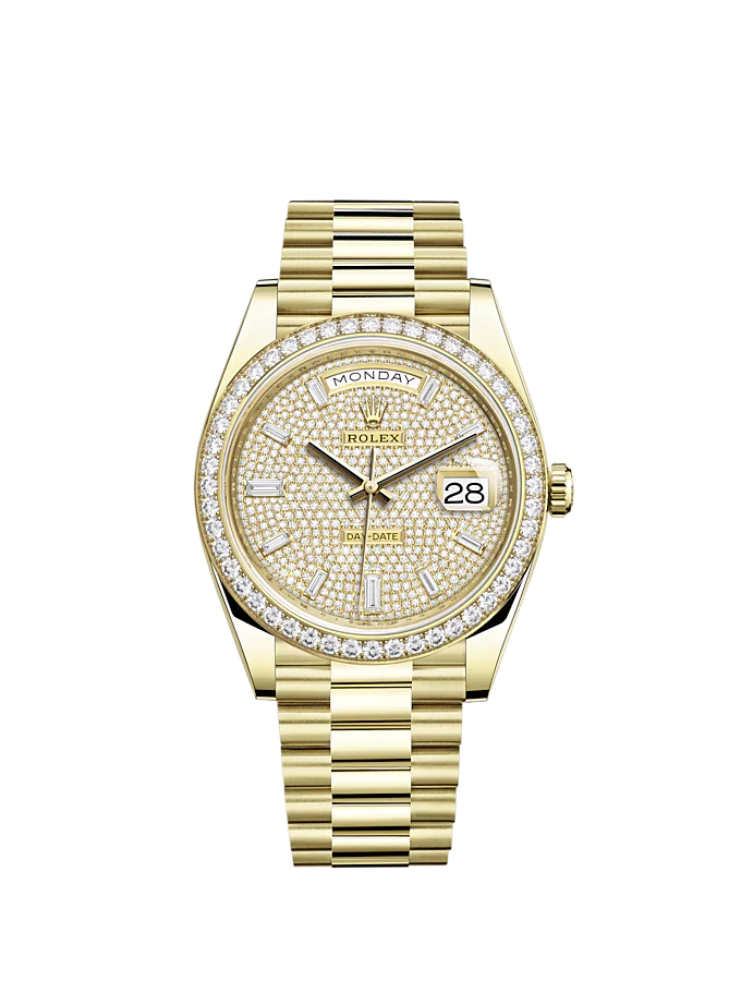 Rolex Day-Date, 40mm, 18k Yellow Gold and Diamonds, Ref# 228348rbr-0037