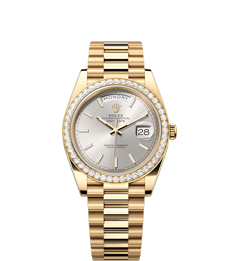 Rolex Day-Date 40, 18k Yellow Gold with Diamond-set, 40mm, Ref# 228348rbr-0042