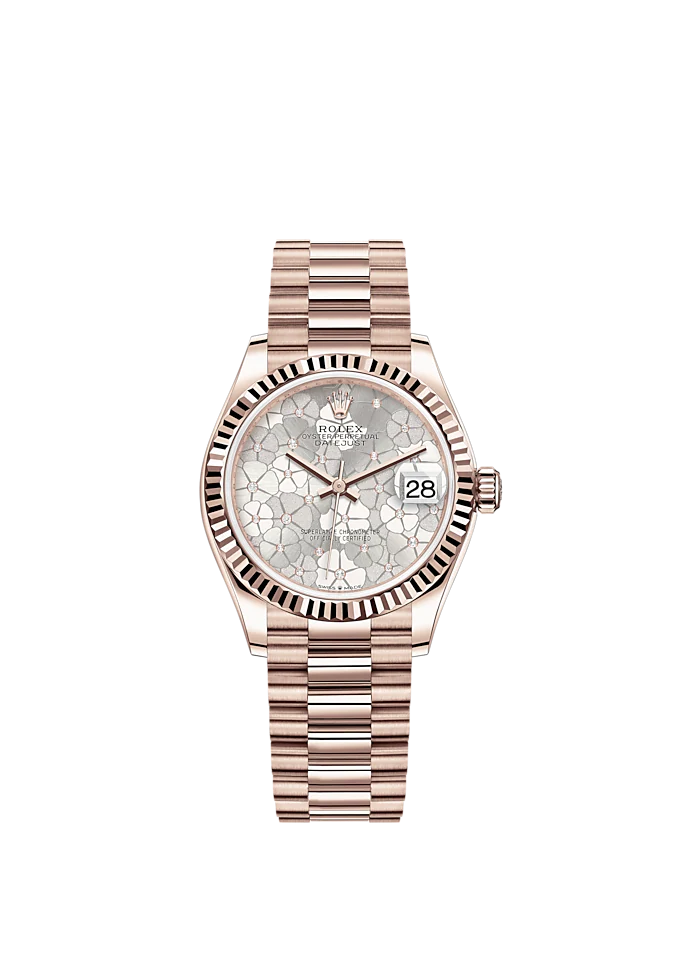 Rolex Datejust 31mm, 18k Everose Gold and Diamonds, Ref# 278275-0045