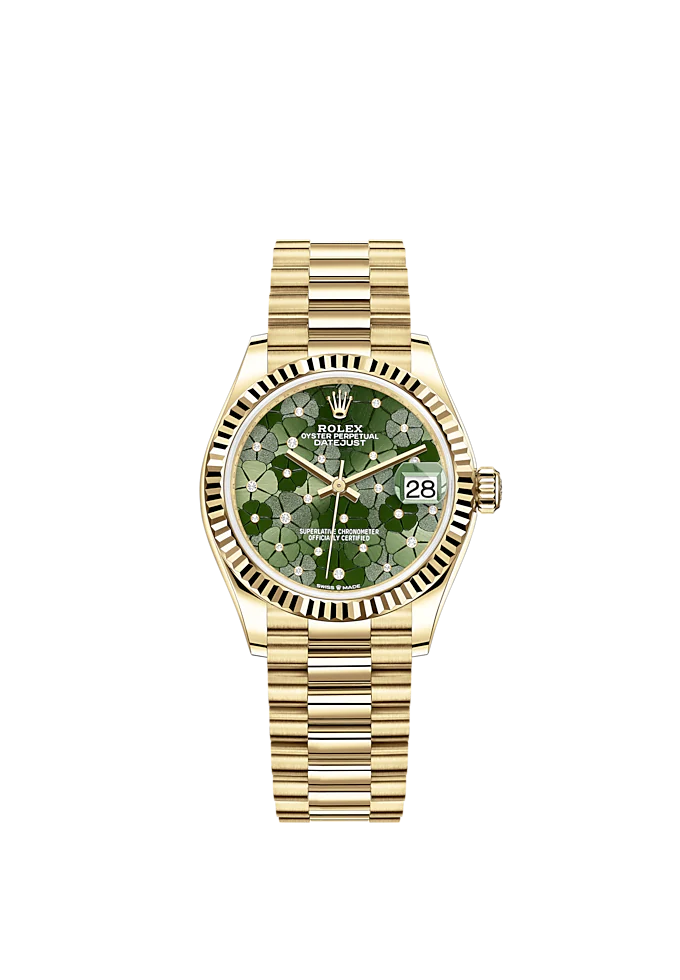 Rolex Datejust 31mm, 18k Yellow Gold and Diamonds, Ref# 278278-0046