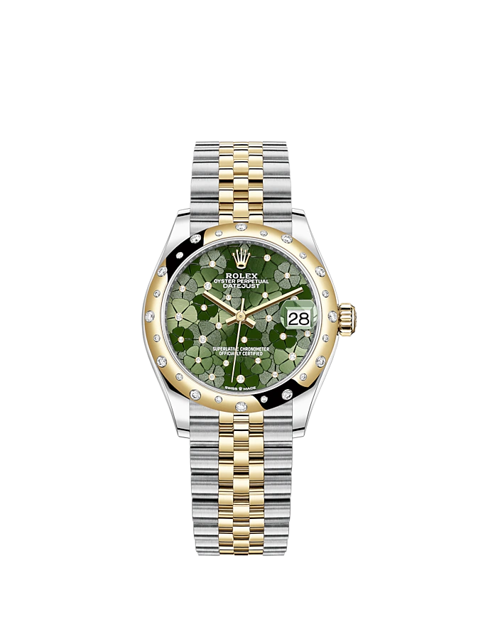 Rolex Datejust 31mm, Oystersteel and 18k Yellow Gold with Diamonds, Ref# 278343rbr-0032