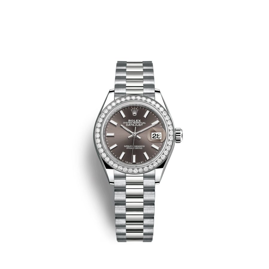 Rolex Lady-Datejust 28mm, 18k White Gold, Ref# 279139rbr-0009