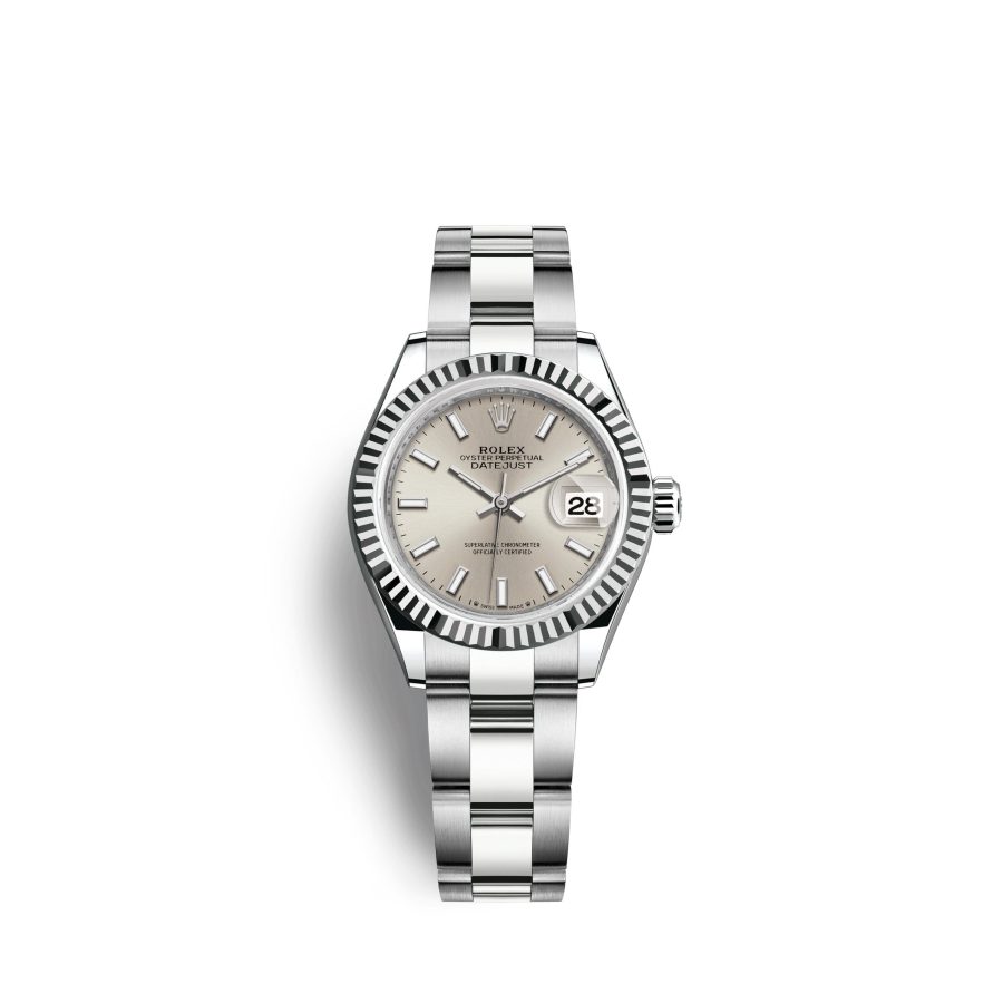 Rolex Lady-Datejust 28, Oystersteel and 18k White Gold, Ref# 279174-0006