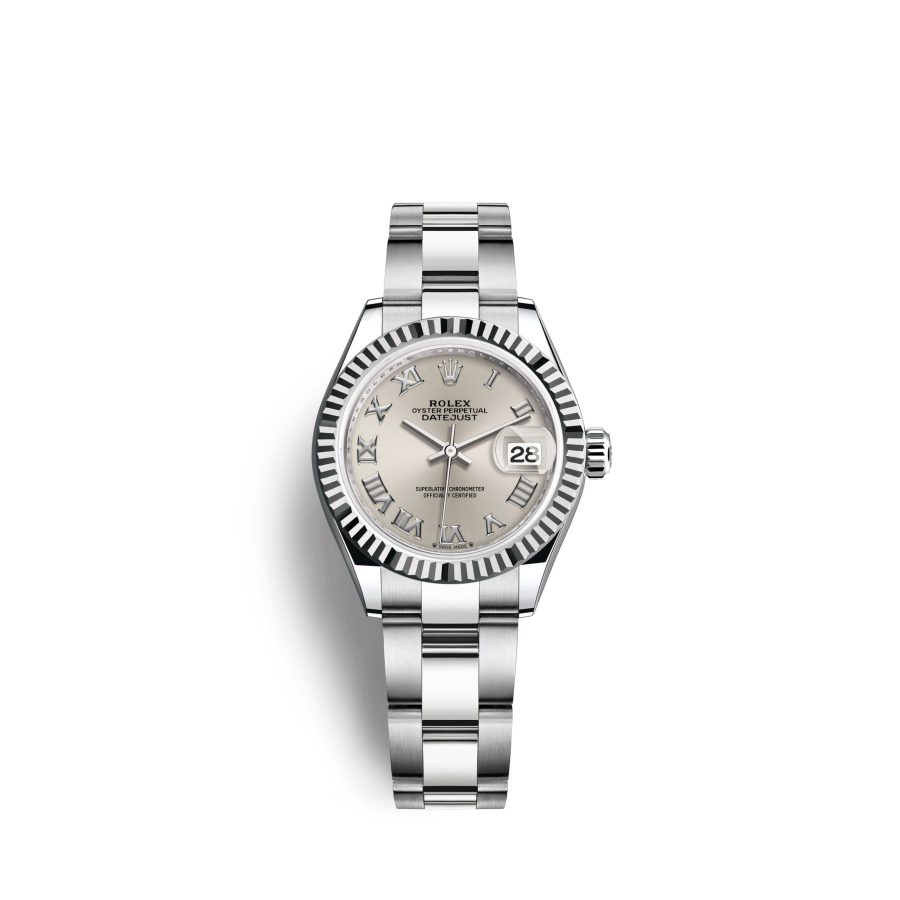 Rolex Lady-Datejust 28, Oystersteel and 18k White Gold, Ref# 279174-0008