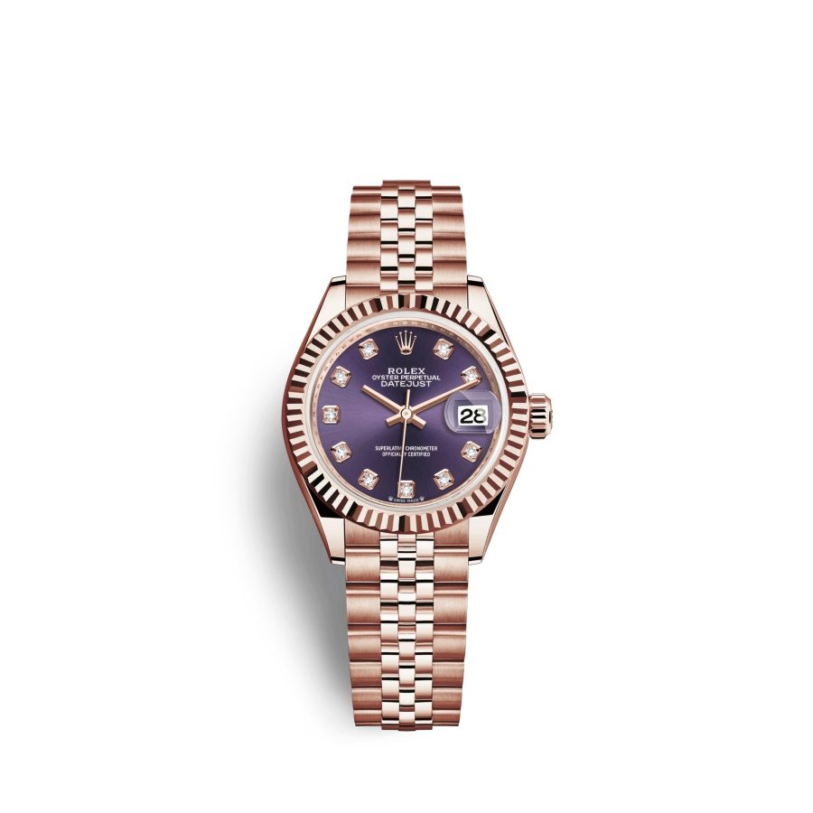 Rolex Lady-Datejust 28, 18k Everose Gold, Ref# 279175-0020