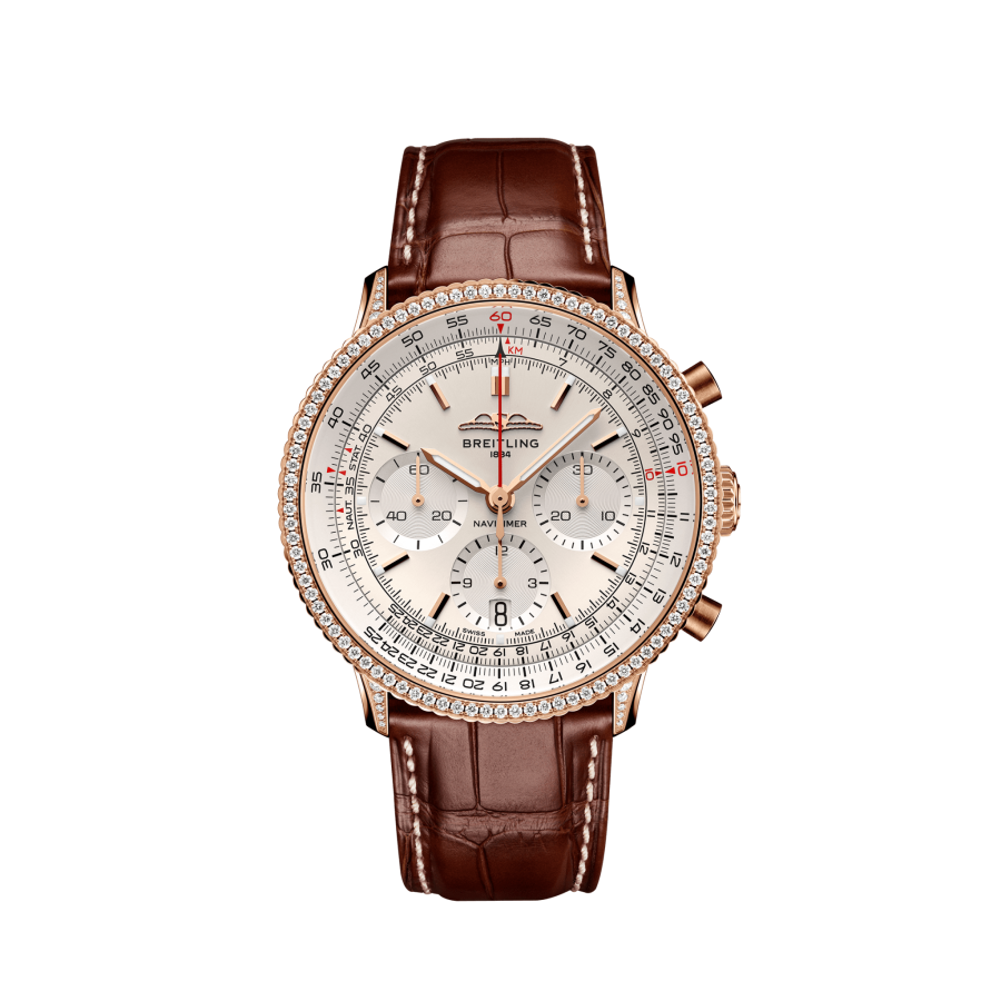 Breitling Navitimer B01 Chronograph 41, 18k Red Gold, Ref# RB0139631G1P1, Unworn 2024