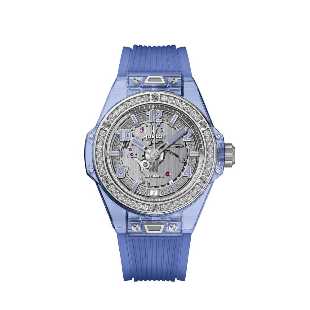 Hublot Big Bang ONE CLICK BLUE SAPPHIRE DIAMONDS Ref# 465.JL.4802.RT.1204