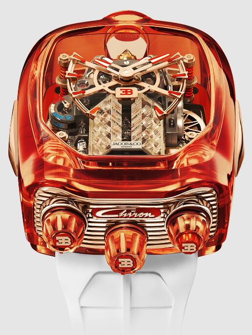 Jacob & Co. BUGATTI CHIRON TOURBILLON ORANGE SAPPHIRE CRYSTAL Watch Replica BU210.80.AE.UA.B Jacob and Co Watch Price