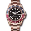 Rolex GMT Master II 126755SARU 40mm 18kt Steel Automatic Diamond Black Dial