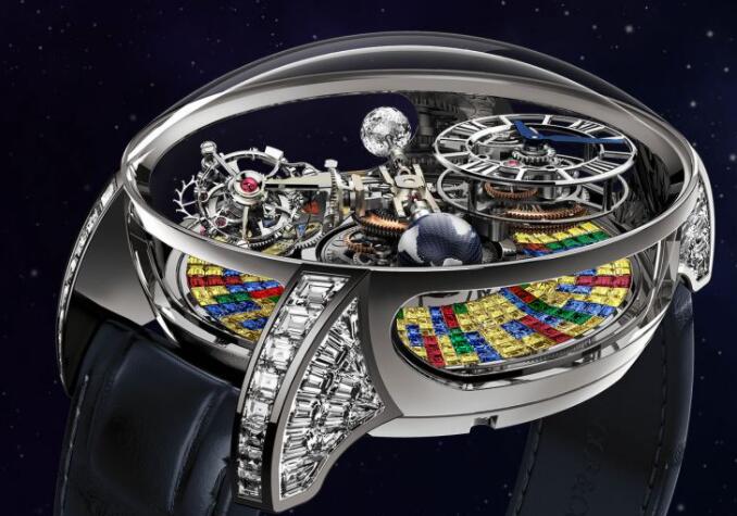 Jacob & Co. ASTRONOMIA TOURBILLON BAGUETTE ARLEQUINO WHITE GOLD Watch Replica AT800.30.BD.UB.B Jacob and Co Watch Price