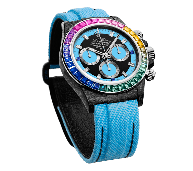 ROLEX Diw Daytona carbon rainbow blue 40mm carbon