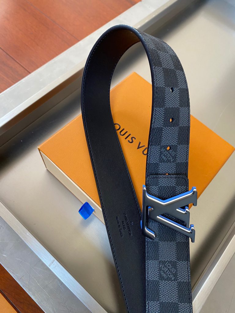 Louis Vuitton Initiales Reversible LV Belt Damier Graphite with Black Toned Hardware LV Women Belt - Crozus