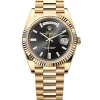 Rolex Day-Date 40 Presidential dial, Fluted Bezel, President bracelet, 2022 model Yellow gold Watch 228238-0004