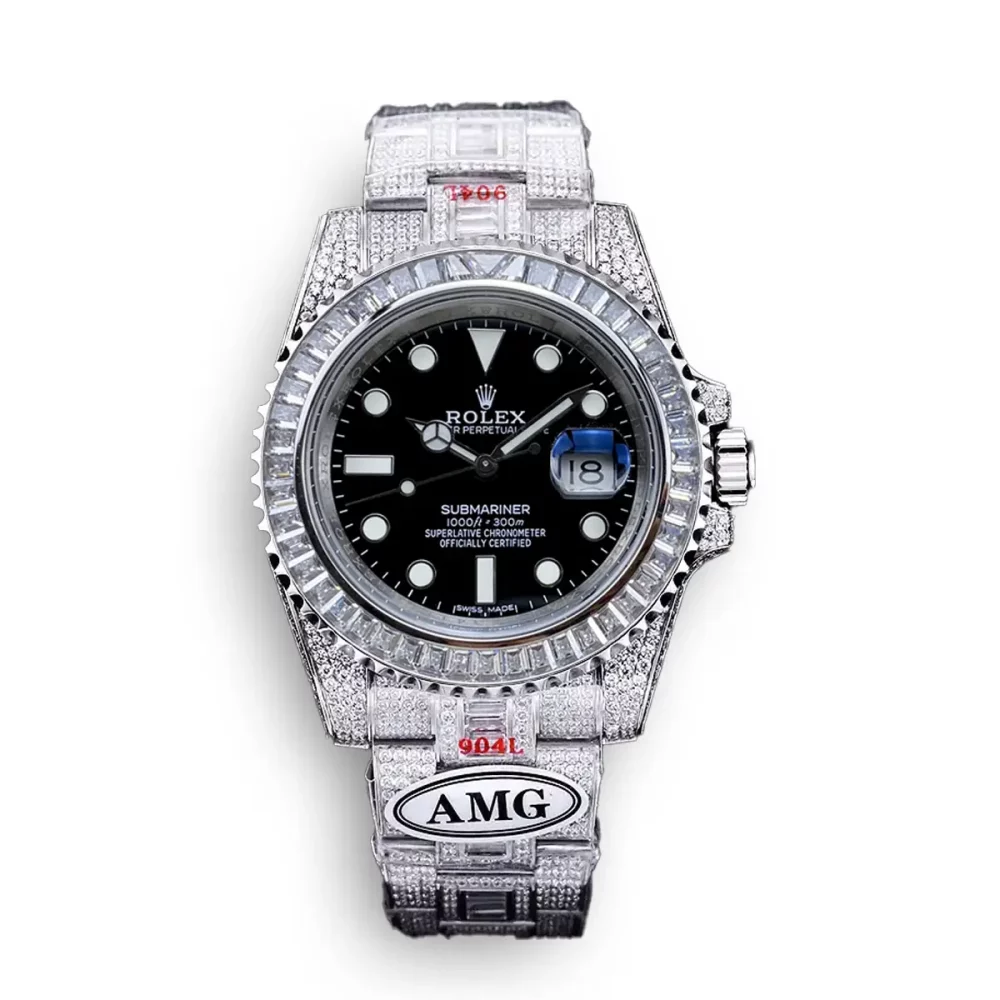 Rolex Submariner Iced Out Ref.116610LN 40mm Clear Diamond Bezel