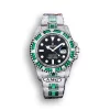 Rolex Submariner Iced Out Ref.116610LV 40mm Black Dial Green Bezel