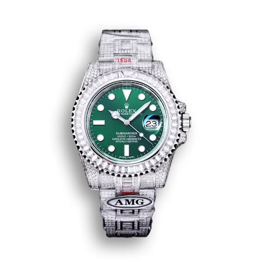 Rolex Submariner Iced Out Ref.116610LV 40mm Green Dial