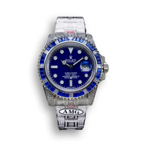 Rolex Submariner Iced Out Ref.116619LB Blue Dial Blue Bezel