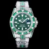 Rolex Submariner Iced Out Ref.116610LV 40mm Green Diamond Bezel