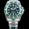 Rolex Submariner Iced Out Ref.116610LV 40mm Green Diamond Bezel