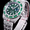 Rolex Submariner Iced Out Ref.116610LV 40mm Green Dial Green Bezel