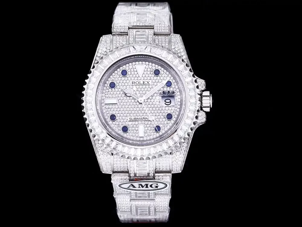 Rolex Submariner Iced Out Ref.116610LN 40mm Diamond Blue Markers