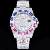 Rolex Submariner Iced Out Ref.116610LN 40mm Blue-Pink Bezel