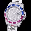 Rolex Submariner Iced Out Ref.116610LN 40mm Blue-Pink Bezel