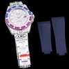 Rolex Submariner Iced Out Ref.116610LN 40mm Blue-Pink Bezel