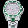 Rolex Submariner Iced Out Ref.116610LN 40mm Green-White Bezel