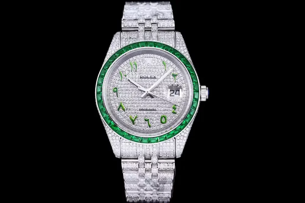 Rolex Datejust Ref.126300 41mm Dial Arabic Bezel Green