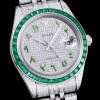 Rolex Datejust Ref.126300 41mm Dial Arabic Bezel Green