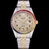 Rolex Datejust Ref.126300 41mm Arabic Dial Full-Diamond Rainbow