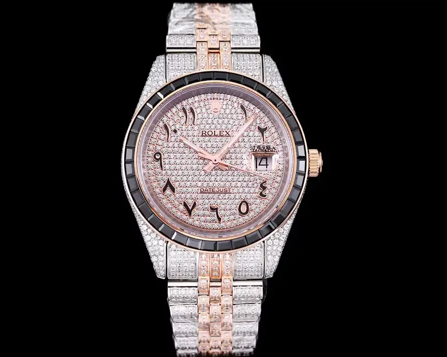 Rolex Datejust Ref.126300 41mm Arabic Dial Full-Diamond Rose Gold