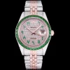 Rolex Datejust Ref.126300 41mm Arabic Dial Full-Diamond Green Bezel