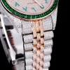 Rolex Datejust Ref.126300 41mm Arabic Dial Full-Diamond Green Bezel