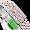 Rolex Datejust Ref.126300 41mm Arabic Dial Full-Diamond Green Bezel