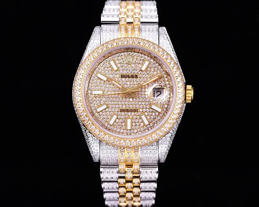 Rolex Datejust Ref.126300 41mm Full-Diamond White Baton Markers