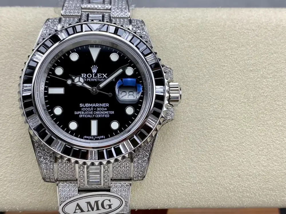 Rolex Submariner Iced Out Ref.116610LN 40mm Black Diamond Bezel