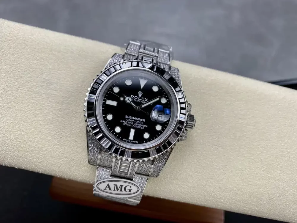 Rolex Submariner Iced Out Ref.116610LN 40mm Black Diamond Bezel