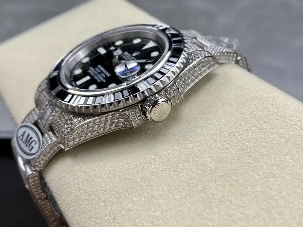 Rolex Submariner Iced Out Ref.116610LN 40mm Black Diamond Bezel