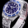 Rolex Submariner Iced Out Ref.116619LB Blue Clear Diamonds Bezel