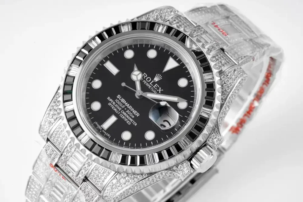 Rolex Submariner Iced Out Ref.116610LV Water Ghost SE Black Dial