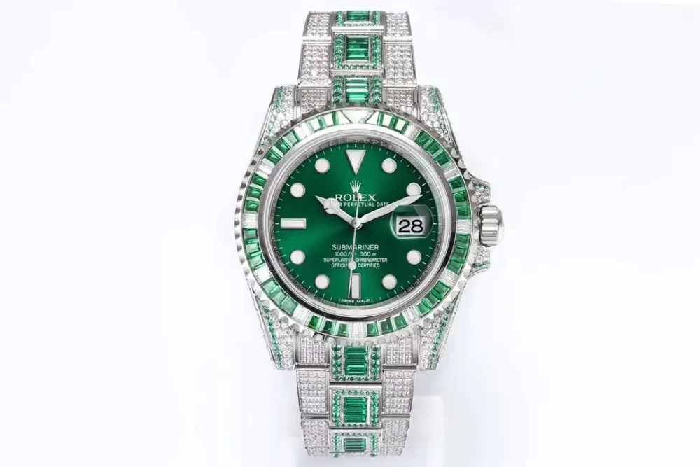 Rolex Submariner Iced Out Ref.116610LV Green Water Ghost